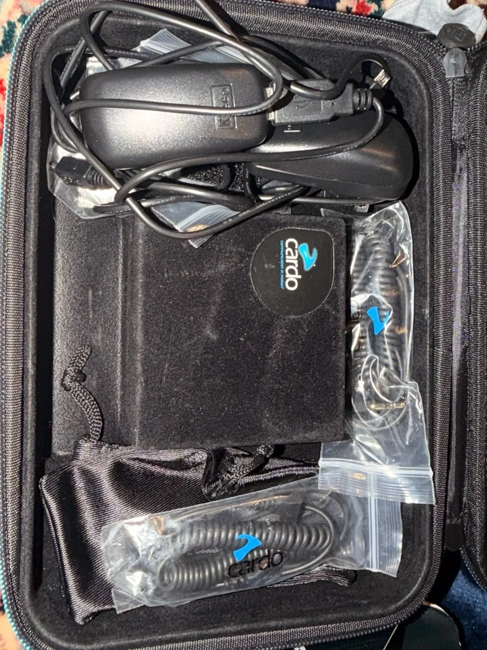 Preinstalled Scala Rider Q1 TeamSet Motorcycle Bluetooth Headset - Black